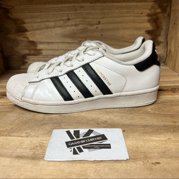 Adidas Super Star white black sneakers shoes - Picture 3 of 8